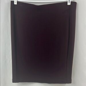 INC Wine Stretch Pull-On Knee-Length Career Pencil Skirt Size‎ XL